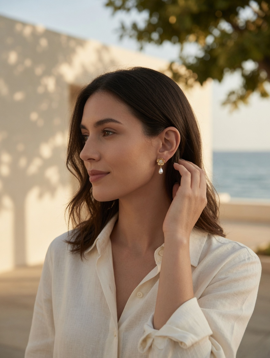 Bloom Pearl Drop Earrings
