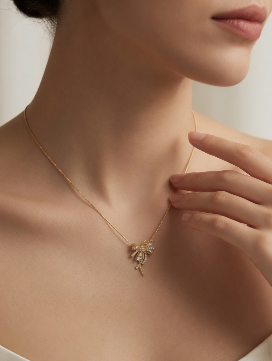 Aster Ribbon Burst Pendant