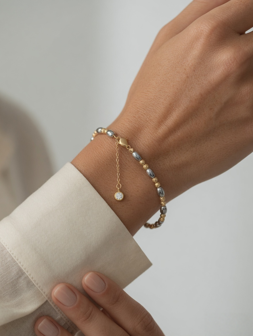 Aurelia Two-Tone Bead Bracelet