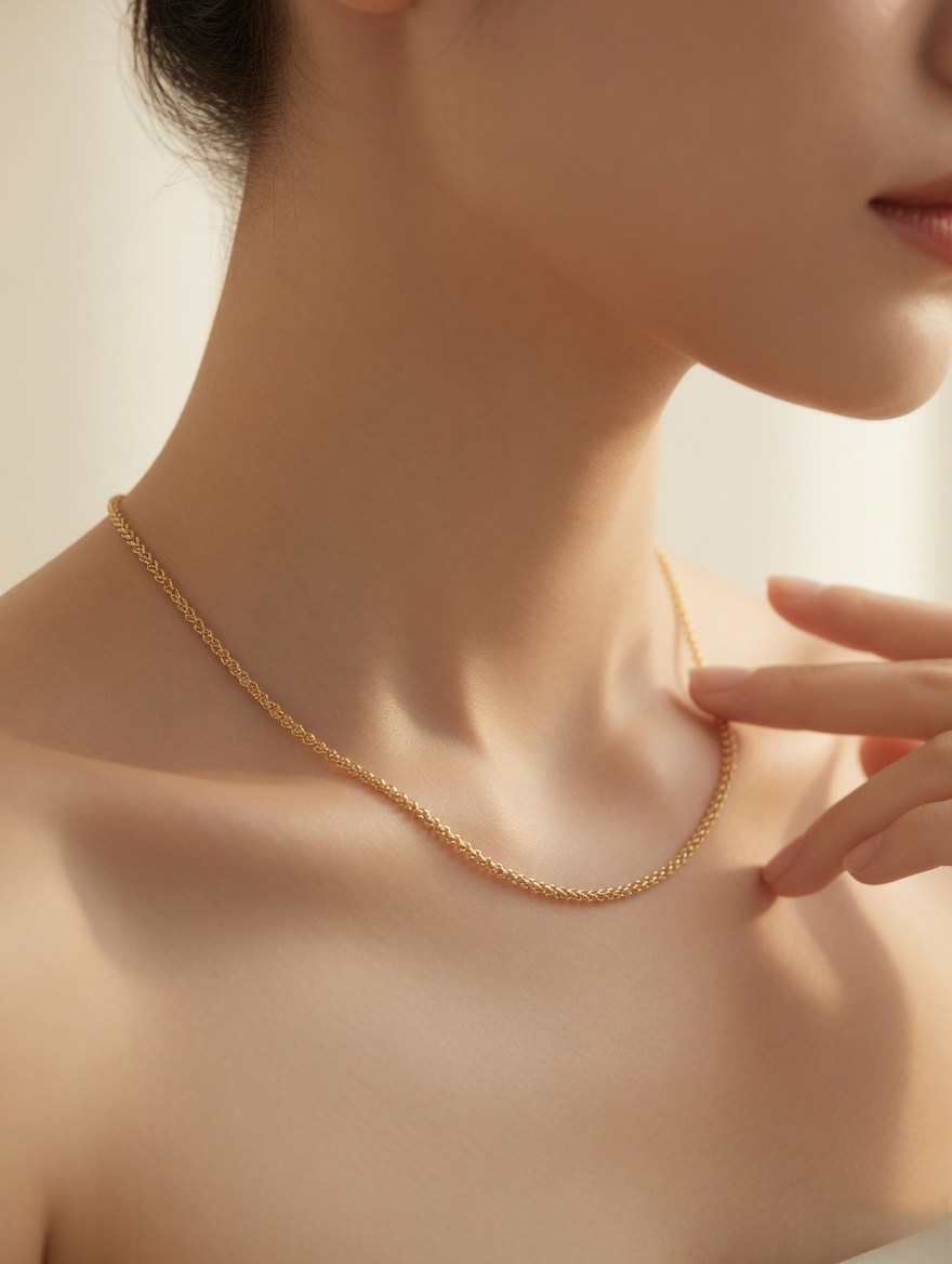 Aurelia Twist Single Chain Necklace