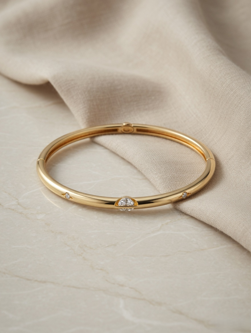 Auric Halo Moissanite Bangle