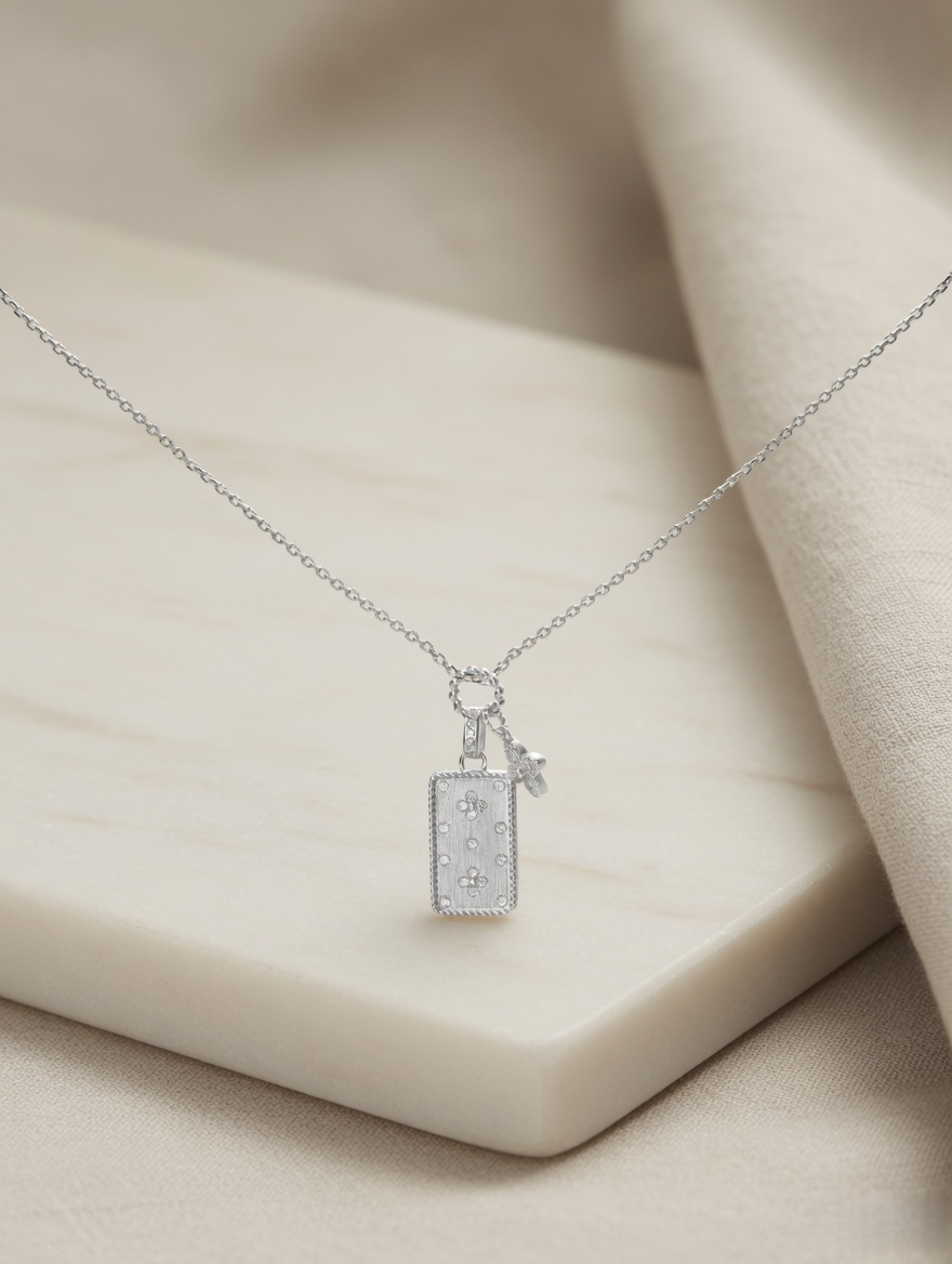 Clover Tag Necklace