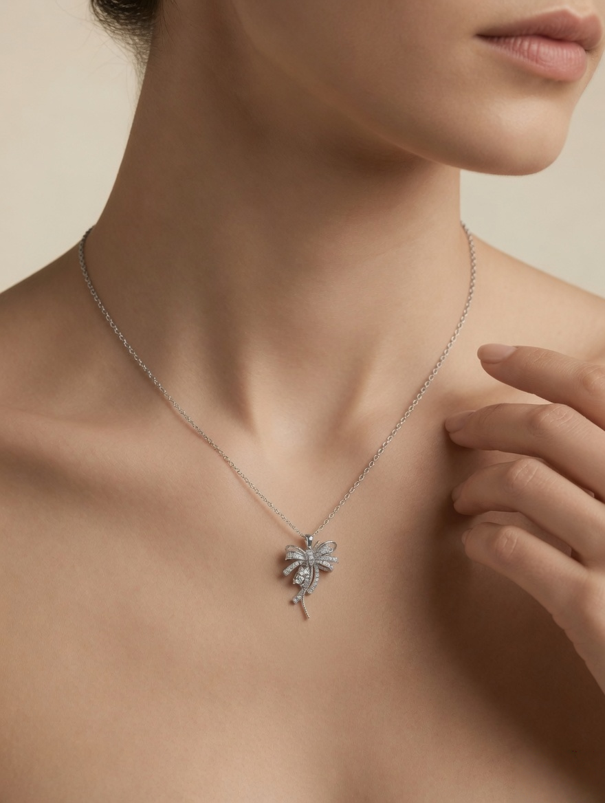 Aster Ribbon Burst Pendant