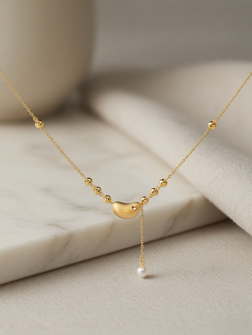 Coeur Bean Pearl Necklace