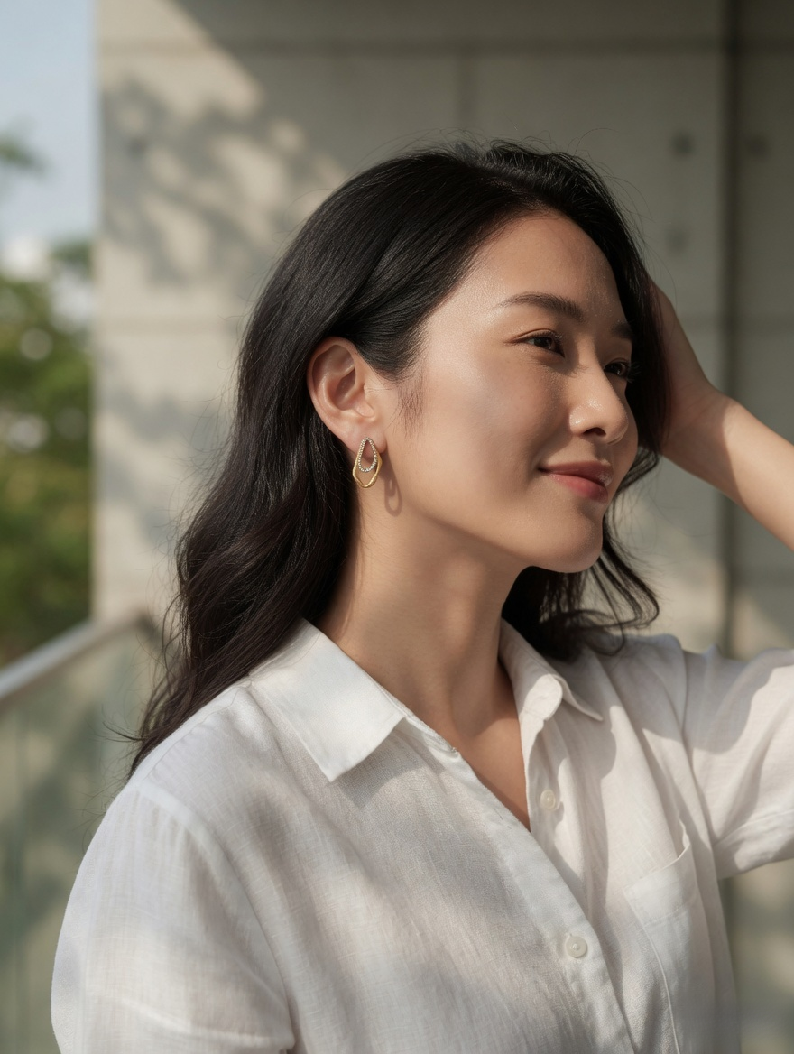 Contour Drop Pavé Stud Earrings
