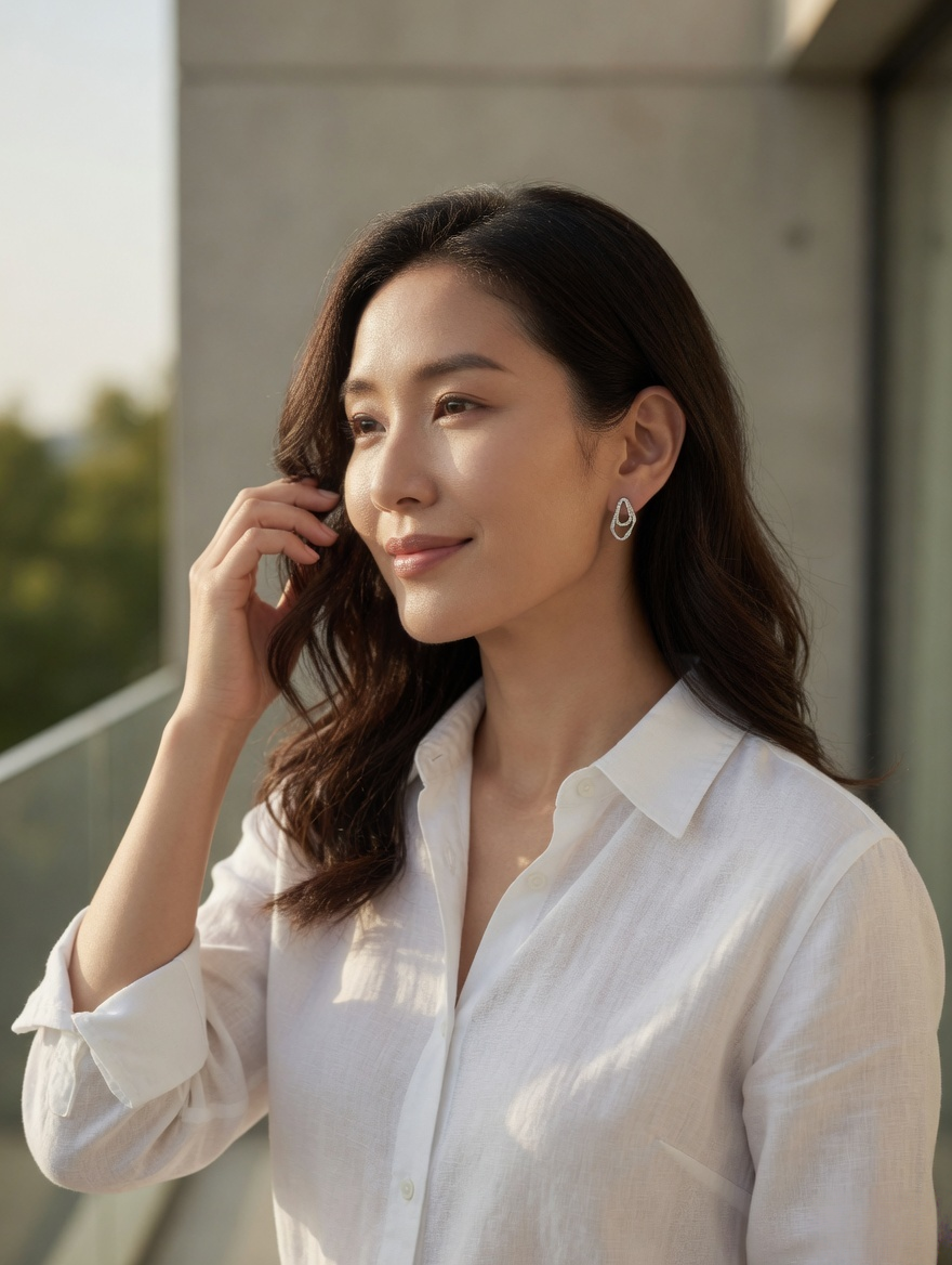 Contour Drop Pavé Stud Earrings